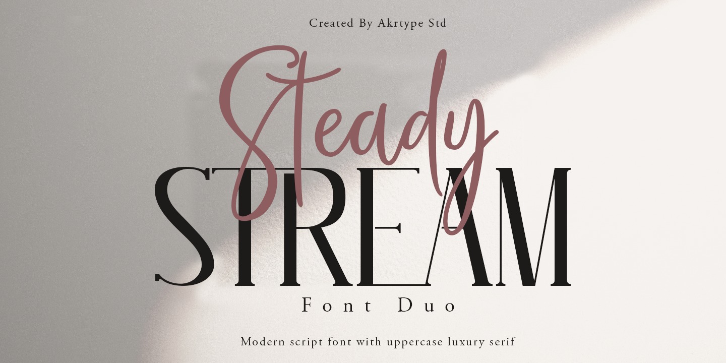 Пример шрифта Steady Stream